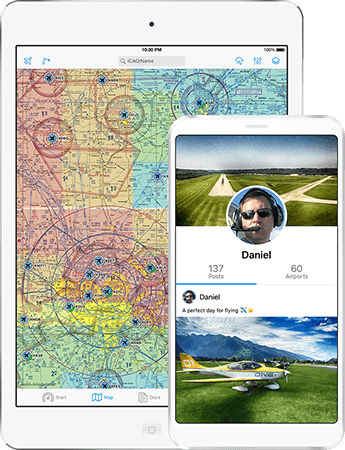 Features of the pilot app: Aviation weather with METAR / TAF, NOTAM and airport reviews. Complements IFR and VFR flight planning.