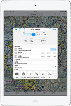 Export your flight ideas directly to ForeFlight, Garmin Pilot or SkyDemon.